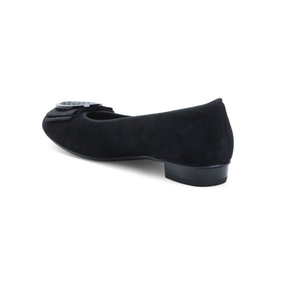 ARA Black Made In Portugal Suede Bambi Comfort Flats - Picture 2 of 2